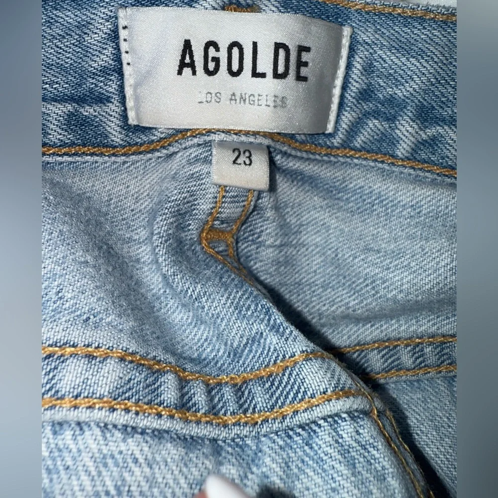 Agolde Faded Blue Boot Cut Jeans - Picture 5 of 6